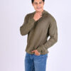 Men’s cotton jersey with knitted stripes 4016