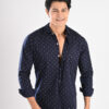 Men’s Classic Fit Casual Print Dotted Shirt