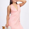 Pink Dress with Back Cross Design